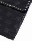 Studded Laser Cargo Shorts